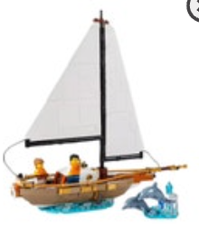 LEGO IDEAS SAILBOAT ADVENTURE SET 40487 Mini Figs Dolphin Boat New Damaged Box