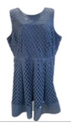 Size 26 Lane Bryant Slate Blue Lace Sleeveless Dress Plus Curvy Party Dress