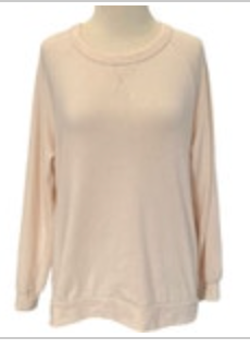 Byron Bay Women’s Blush Solid Soft Pullover Sweater Long Sleeve No Size Tag