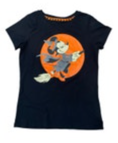 Disney Halloween Family Tees Glow In The Dark Minnie Mouse Witch Size 10/12
