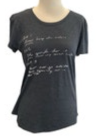 Stranger Things T-Shirt Women Size M Gray Rules Script Short Sleeve Round Neck