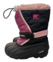 Size 1 Youth Sorel Flurry Boots Pink Purple NY1810-589 Insulated Winter Snow
