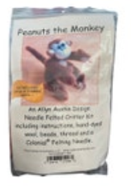 Needle Felted Critter Kit Allyn Austin Navajo Churro Wool Peanuts The Monkey NEW