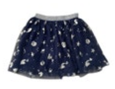 Disney Jumping Beans Size 6 Girls Skirt Layered Tulle Navy Metallic Mermaid Line