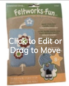 Dimensions Feltwork Fun Phone Case Cover Felt Embroidery Kit Kid Craft Blue Flow