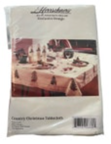 Herrschners® Country Christmas Tablecloth Topper Stamped Embroidery Kit Tree New