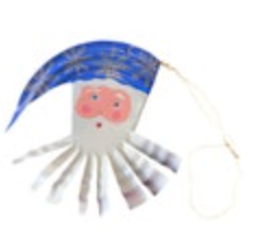 Signed Santa Claus Christmas Ornament Holiday Craft Hand Painted Up Cycled Can