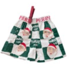 Hand Made Santa Claus Box Underwear Christmas Ornament Holiday Craft Painted