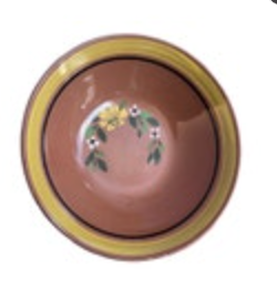 Vintage Stangl Pottery Yellow Flower Vegetable Serving Bowl 8 1/2" Craft Mosaic