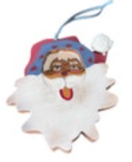 Kurt Adler Santa Claus Wood Christmas Ornament Holiday Painted 1989