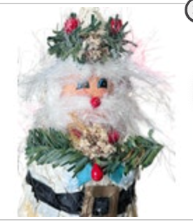 Vintage Santa Claus Christmas Ornament Holiday Styrofoam Tissue Old World