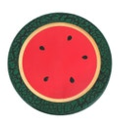 CWP Wayland NY. Hand Turned Wooden Plate Watermelon Handpainted 10” Set Of 3