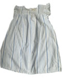 Size 8 Girls Monica + Andy Striped Organic Cotton Dress Preppy Blue White Stripe