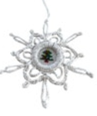 Handmade Stitched Snowflake Cross-stitch Christmas Tree Christmas Ornament