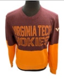 Size Small Virginia Tech Sweatshirt Mens Hokies Crewneck Distressed Vintage Look