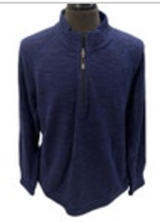 Size XL Tommy Bahama Mens 1/4 Zip Reversible Sweatshirt Sweater Blue