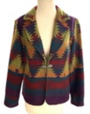 Vintage Coldwater Creek Small Jacket Geometric Southwest Western Aztec Boho