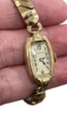 Vintage Hamilton Ladies Petite Women's Watch 14K GF Gold Filled Working