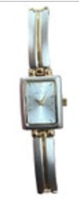 Anne Klein Watch Women Matte Silver Gold Two Tone New Battery 6.5”