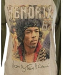 XS JIMI HENDRIX Studded Raglan Long Sleeve T-Shirt “Hear My Train A Comin”