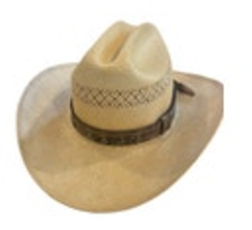 Stetson Rattlesnake Straw Cowboy Rattle Included Hat Size 6 7/8 - 55 6X