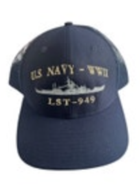 U.S NAVY Ship Hat WWII LST-949 MILITARY BALL CAP U.S.A. VINTAGE