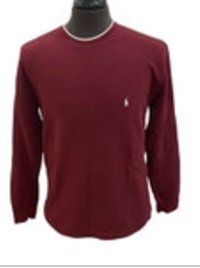 XL Polo Ralph Lauren Shirt Men’s Maroon Thermal Pullover Long Sleeve Top