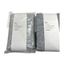 Set Of Two Crate and Barrel Belgian Flax Linen Euro Shams Chambray New 26 X 26