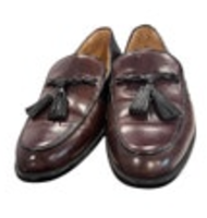 Johnston Murphy Loafers Brown Black Leather Tassel Slip On Shoes Size 8.5M