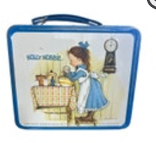 Vintage HOLLY HOBBIE Lunchbox With Thermos Lid Handle Worn Images