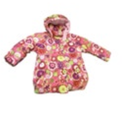 Hanna Andersson Size 110 (US 5) Ski Jacket Coat Flower Pink Hooded