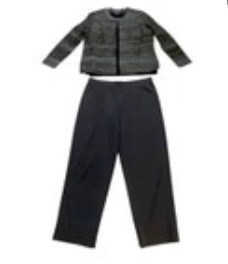 Exclusively Misook Jacket Pant Set XL Petite Metallic Jacket And XL Black Pant