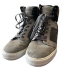 Supra Muska 001 Skytop Gray High Top Size 7.5 Skate Sneaker Shoes Mens Two Tone