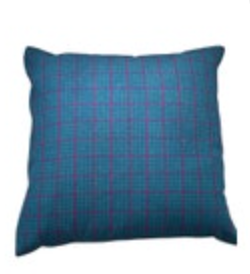 Crate And Barrel Flannel Plaid Throw Pillow 18x18 Down Alternative Fill