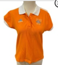 Vintage Tennessee Volunteers Lady Vols Polo Shirt White Orange Adidas Sz Medium