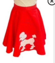 VTG Womens Poodle Skirt Style Dance Costume Christmas 50s Hip Hop Handmade