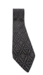 Sir Antony Vintage 70's Geometric Navy Beige Silk Necktie