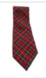 Charleston Tie Rack Red Tartan Plaid 100% Silk Made in Scotland EUC