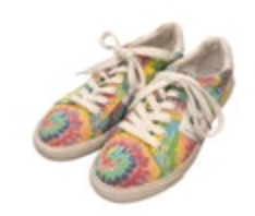 GBG Guess Shoes Size 8M Tie Dye Sneakers Canvas Hippy Pride Lace Up