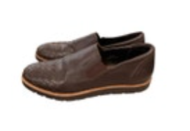 Vaneli Shoes Womens Size 8.5 N Brown Woven Leather Slip On Loafers