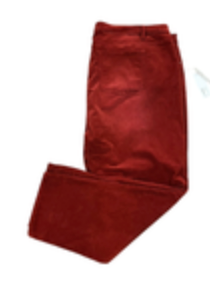 Soft Surroundings Pants Womens 24W Red Corduroy Girlfriend Straight Leg NWT $90