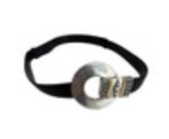 Chico's Genuine Black Leather Adjustable Metal Clasp Belt Size M/L Silver/gold