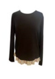 Kate Spade Broome Street Top Size Small Ruffle Stripe OohLaLa Modal Blend Preppy