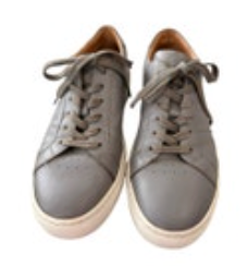 Greats Brooklyn The Royale Shoes Size 10.5 Leather Sneakers Preppy Casual Gray