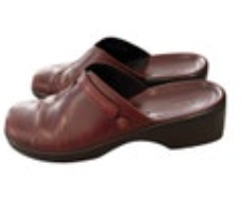 Clarks Leather Clogs Mules Women's 10 M Brown Burgundy Slip-On 71409 EUC