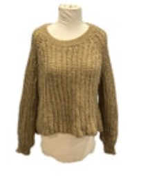 Wooden Ships Cropped Rails Crew Chunky Rope Wool Mohair Sweater Size S/M