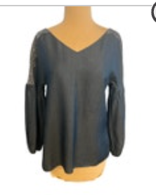 Massimo Dutti Women’s Shirt Blouse Tunic Denim Blue Balloon Sleeve Size 4