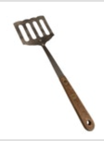 Robinson Knife Co. Vintage Stainless Steel Slotted Spatula Wood Handle USA