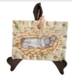 Vintage Saint Rosalia Monte Pellegrino Palermo Pottery Handmade Wall Plaque Sign