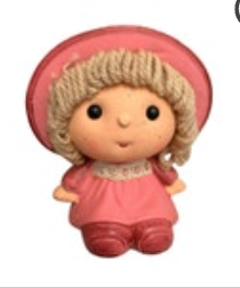 Vintage Chalkware? Little Girl Big Head Piggy Bank Enesco Cottagecore Sweet